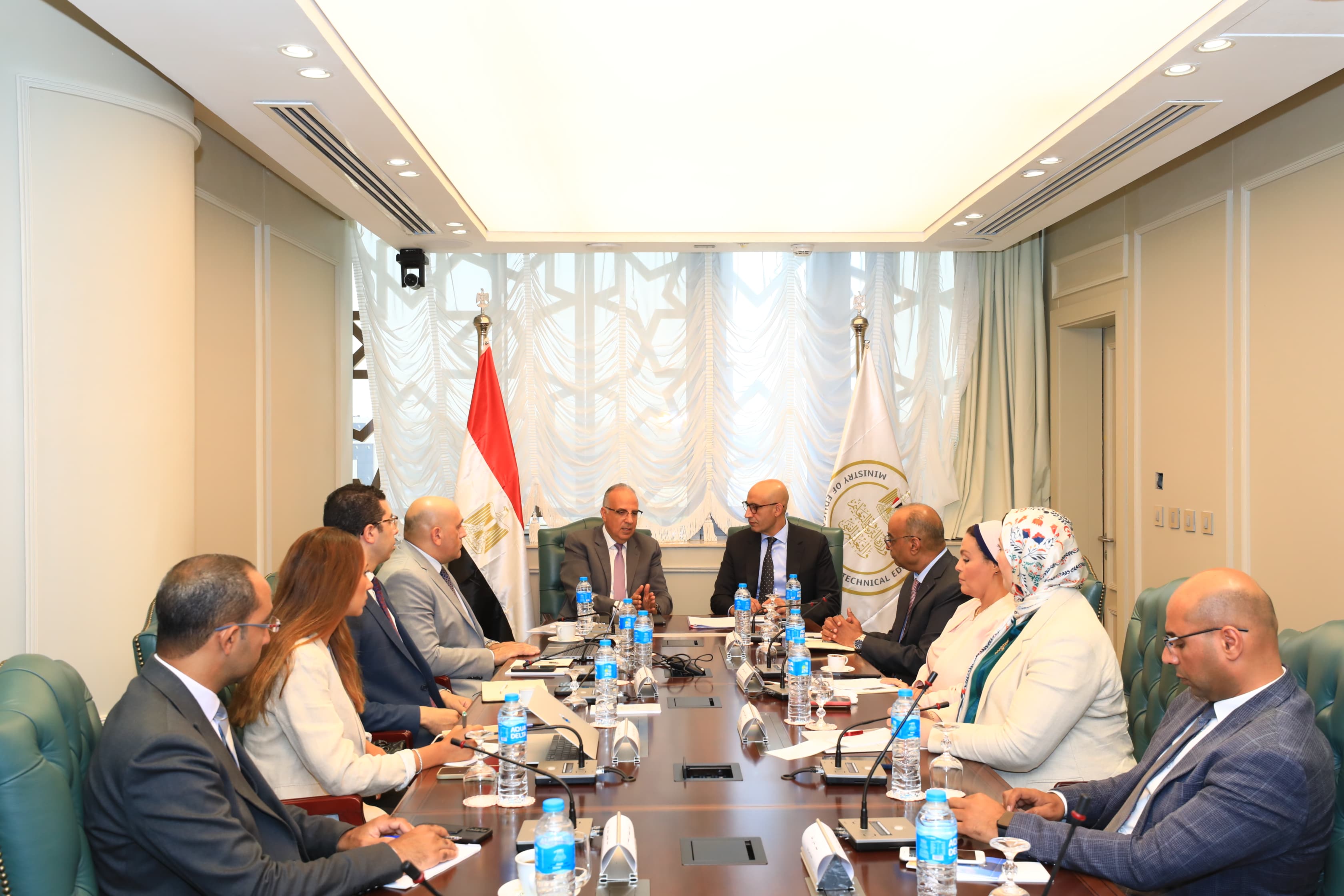 The Minister of Education and the Minister of Water Resources and Irrigation