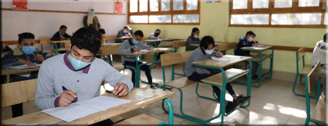 97 % نسبة حضور طلاب الصف الأول الإعدادي في امتحان الفصل الدراسي الأول